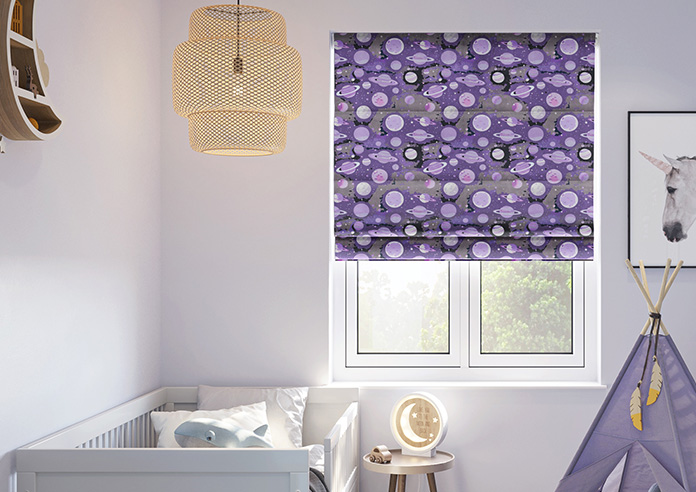 Interstellar, Violet Cosmos - Roman Blind - Image 3